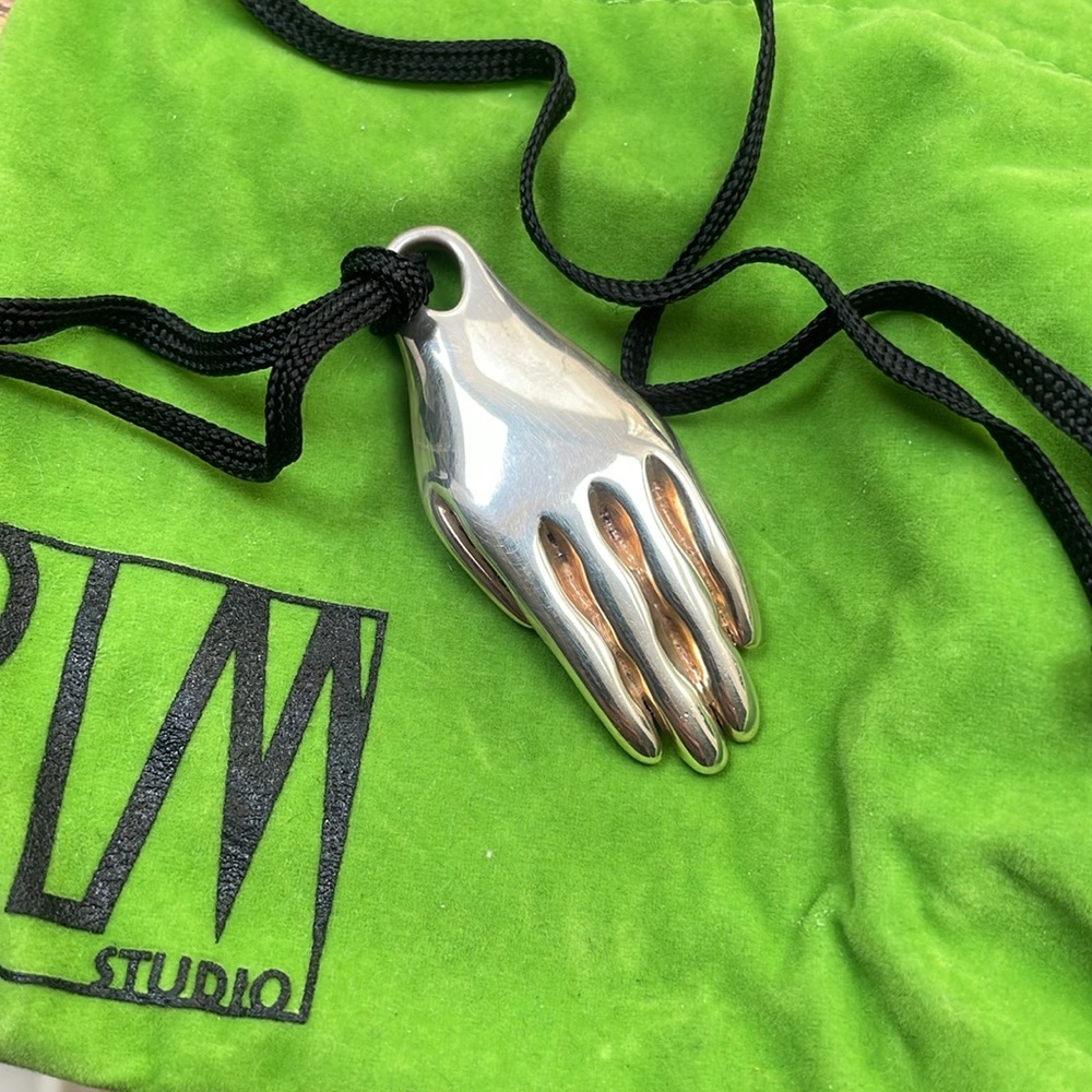 RLM Studio Sterling silver Open Hand/Heart pendant/talisman - Picture 5 of 9